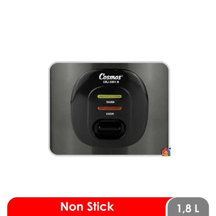 Cosmos Rice Cooker Non Stick 1,8 Liter Black Series - CRJ3301NB | CRJ-3301NB